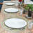Light Green Round Linen Placemats Doilies of Daulton Collection for Dining Table Decor and Christmas Decor
