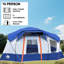 Grande tente de camping imperméable pour 8 personnes avec plusieurs pièces