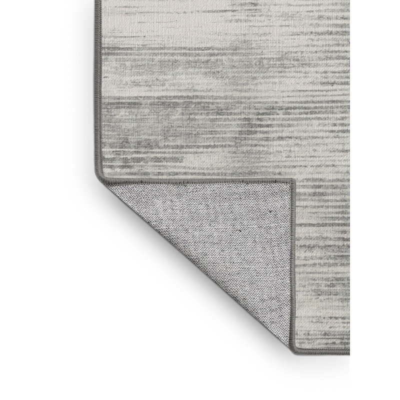 Machine Washable Abstract Gray Area Rug