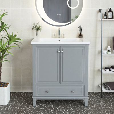 Sirwan 30'' Single Bathroom Vanity with Ceramic Top