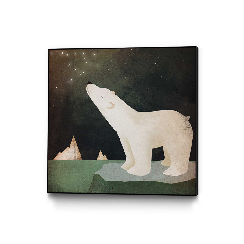 Constellations, ours polaire par Ryan Fowler, reproduction d'art graphique sur toile, H 30 po x l 30 po, Cadre noir