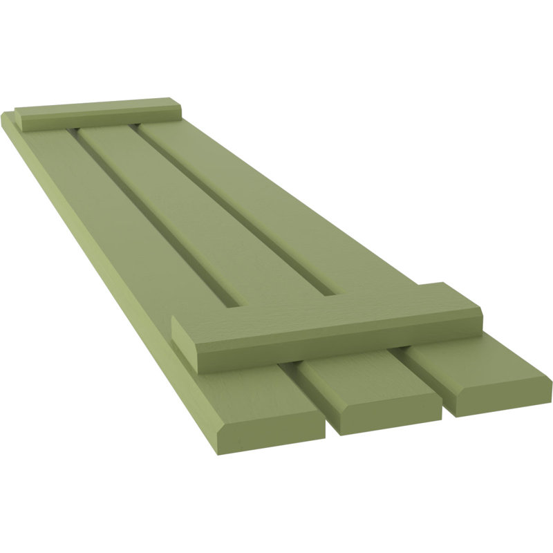 Volets de planche-n-lattes (par paire) Americraft (2 lattes), Vert mousse, 11 1/2", 44"