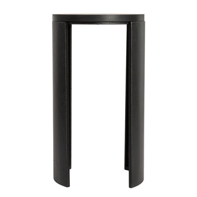 Sleek Metal Round End Table