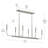 Reines 6-Light Brushed Nickel Linear Chandelier-127380280