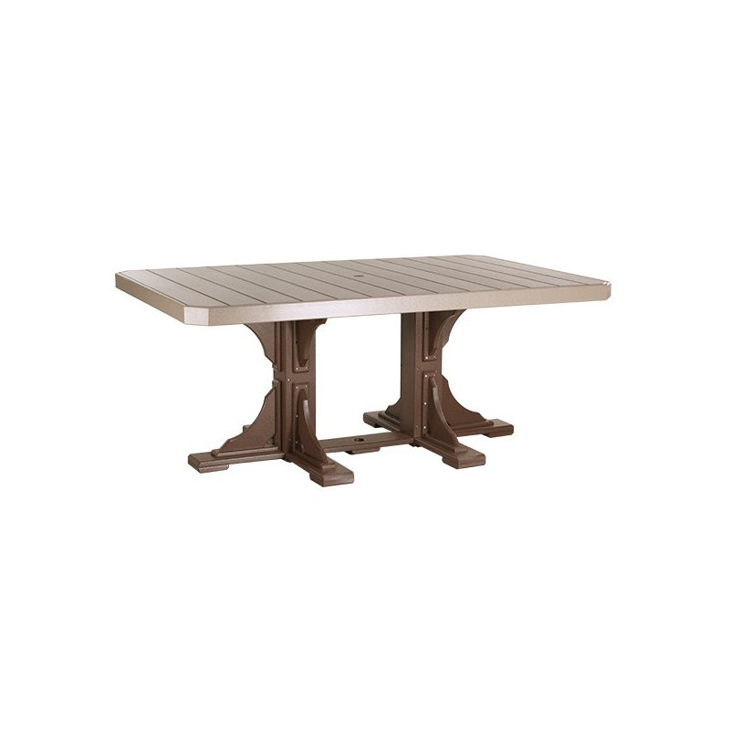 Table rectangulaire Cuesta, Brun châtaigne, H 42 po x l 74 po x P 48 po, Bois vieilli