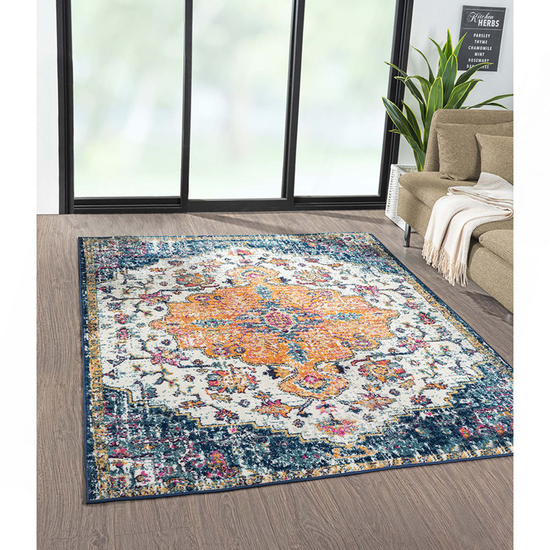 Tapis tissé Boho Medallion