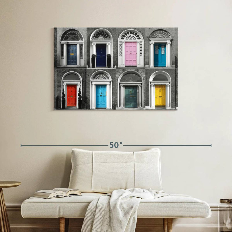 Lilian Colorful Georgian Doors, H 26 po x l 39 po