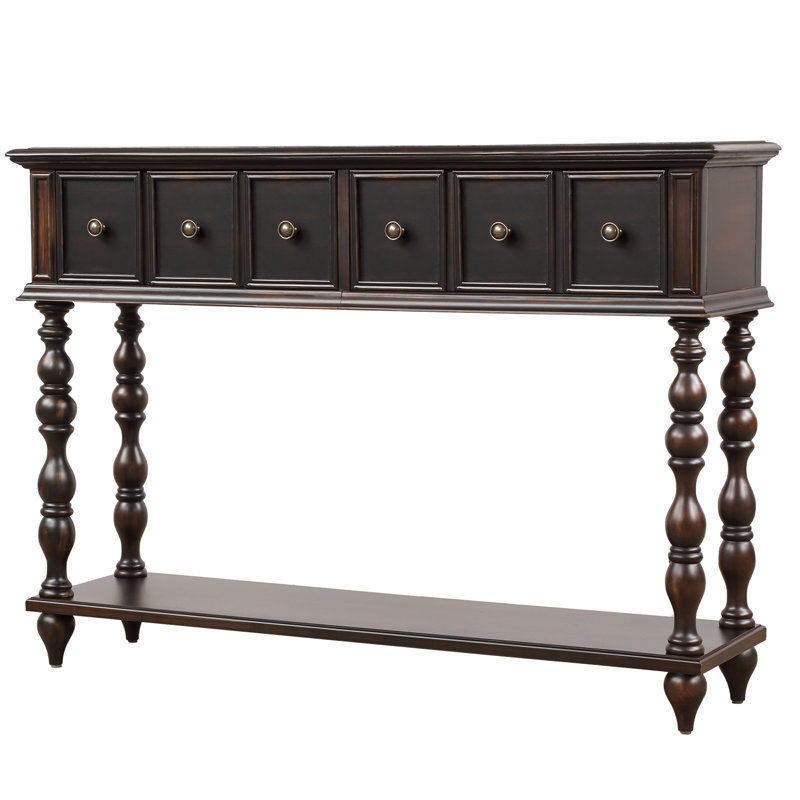 Eskridge 60.03'' Console Table, Dark Auburn