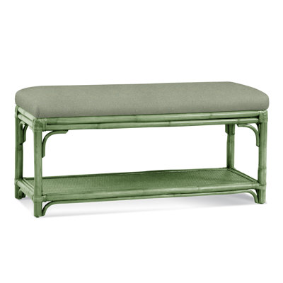 Summer Retreat Wicker Shelf Storage Bench