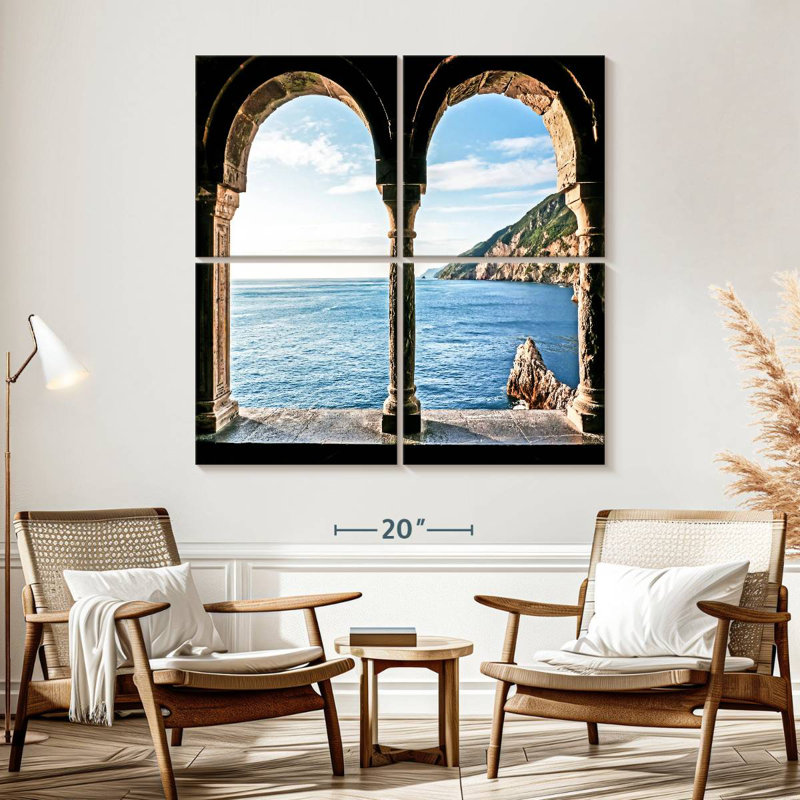 Fenêtre côtière Porto Venere, H 57 po x l 57 po