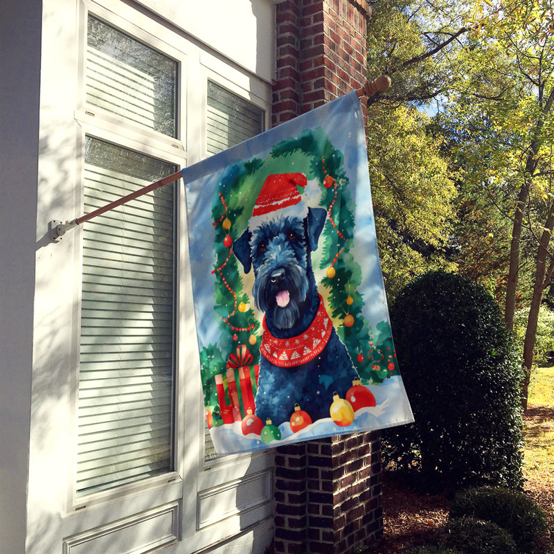 Drapeau de Noël Kerry Blue Terrier, H 40 po x l 28 po