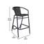 Tabouret de bar en rotin Nannie-97765921