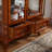 Maroon Solid Wood+Glass Display Cases