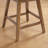 26.4" Swivel Counter Bar Stool With Pocket Spring Seat & Solid Rubberwood Frame, Cutout Arched Back-2054786755