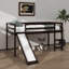 Lit mezzanine multifonctionnel avec glissade-937057718
