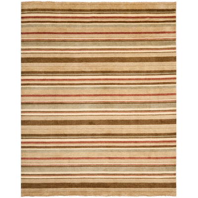 Wesley Tibetan Hand Loomed Wool Striped Rug