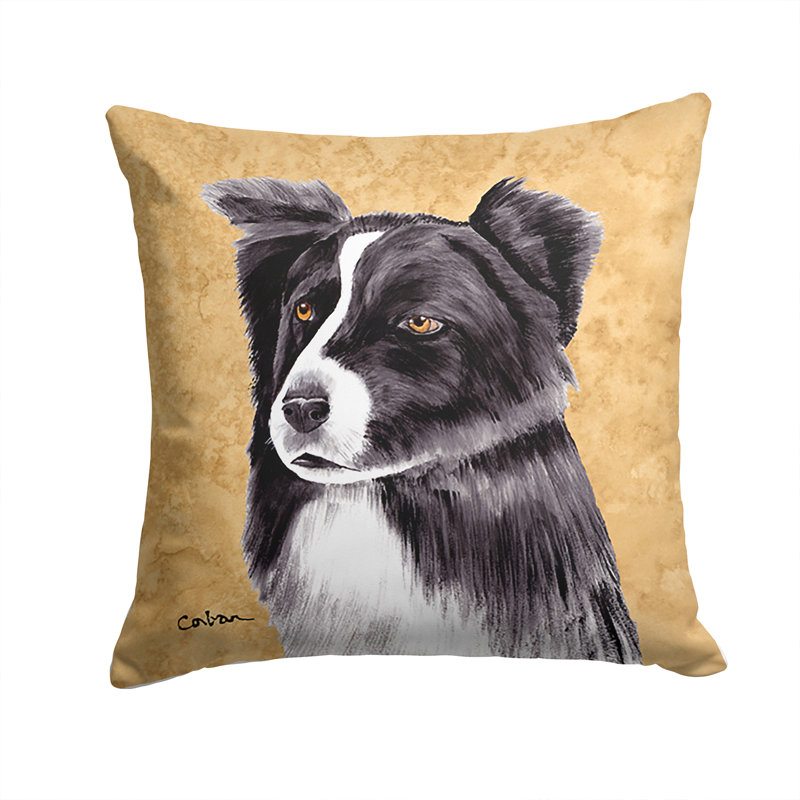Border Collie Outdoor Throw Pillow