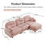 Canapé modulaire modulaire en forme de L avec repose-pieds, tissu chenille de qualité supérieure, dossier capitonné, conception ergonomique-1086400598