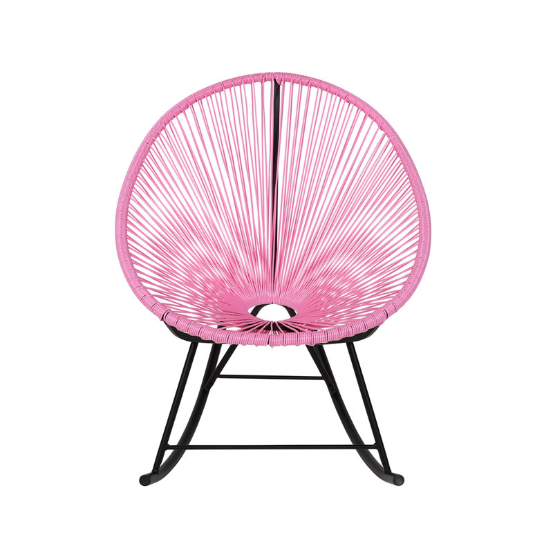 Fauteuil à bascule à bascule Meyerwood, Rose