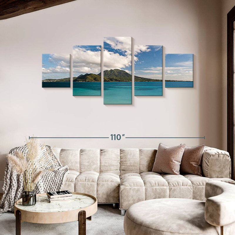 Île de Nevis, H 42 po x l 92 po