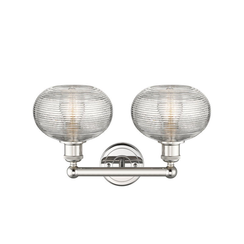 Abat-jour de salle de bain 2 lumières Edison Jerard Edison Jerard, Nickel poli
