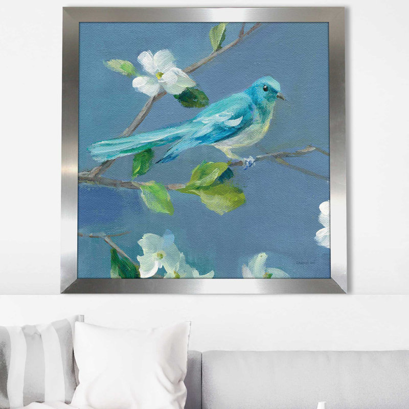 Le printemps dans le quartier IV - Peinture, Encadrement argenté, H 37,5 po x l 37,5 po x P 1 po