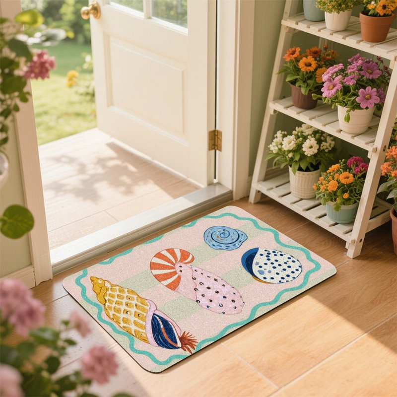 Paillasson coloré 24 x 36 pour porte d'entrée