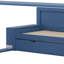 Lit de jour avec bureau amovible, tiroirs de rangement et table d'appoint hydraulique-1456594617