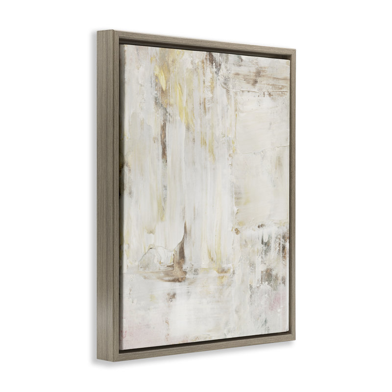 Cadre naturel flottant abstrait naturel, design par Victoria Barnes, Cadre flottant orme Montalcino, H 31 po x l 25 po