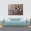Zebras From Behind Abstract Colourful - Wrapped Canvas Print-768735688