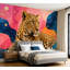 Adhésif décoratif léopard coloré et abstrait pelez et collez le papier peint décoratif auto-adhésif pour le salon de la chambre à coucher L 100 po x l 144 po-137017644-137017654