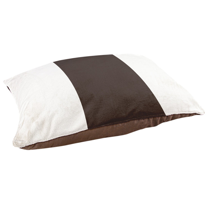 Coussin Cleveland, Blanc / Brun, Moyen (l 40 po x P 30 po x H 6,5 po)