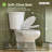 HOROW Round Chair-Height Two-Piece Toilet with Dual Flush and Soft-Close Seat, Floor Mounted, 1.28 GPF