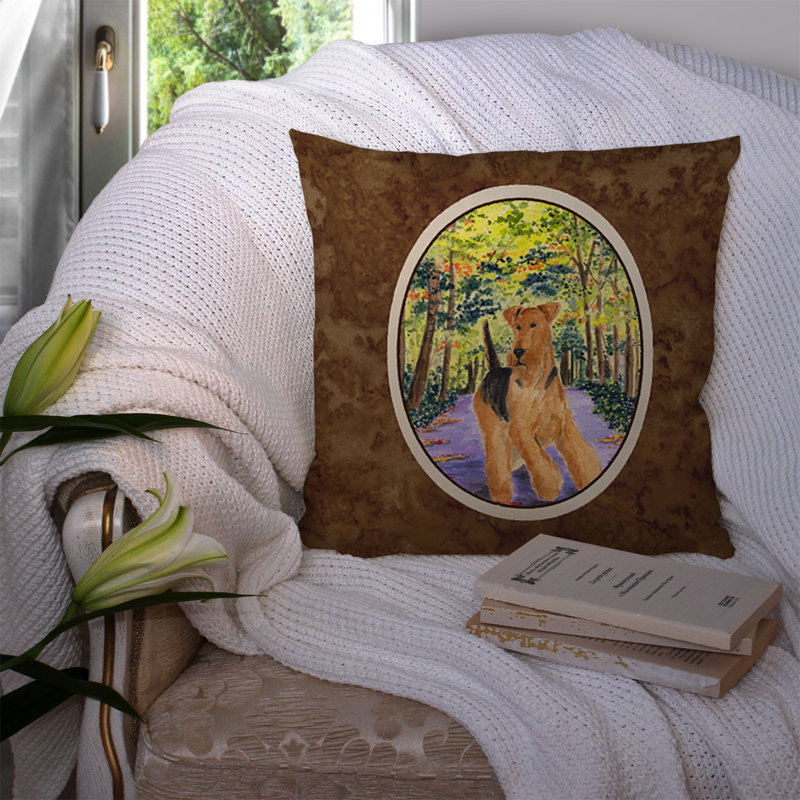 Coussin décoratif intérieur/extérieur airedale