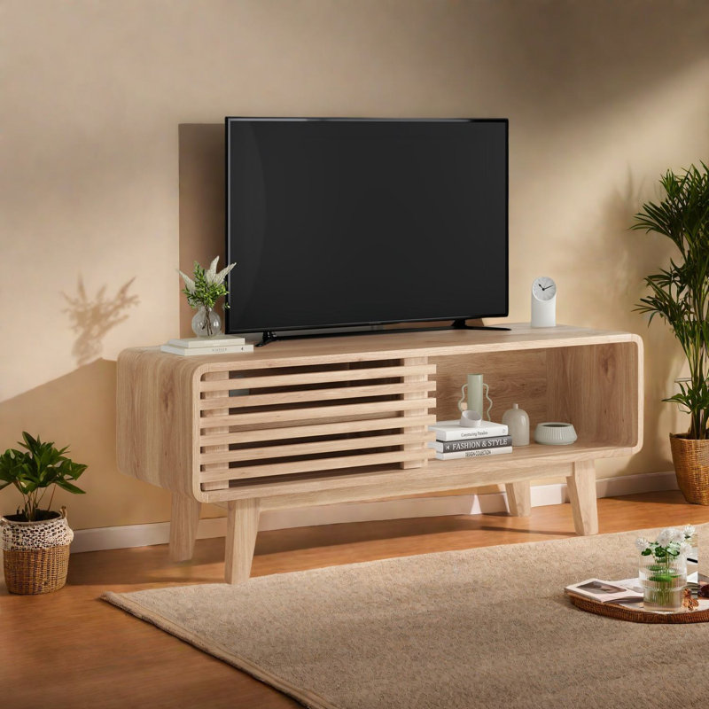 Meuble télé moderne en bois avec rangement pour porte coulissante pour salon