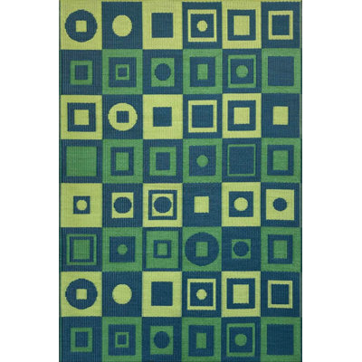 Tapis d'extérieur 6 pi x 9 pi carré, bleu chasseur