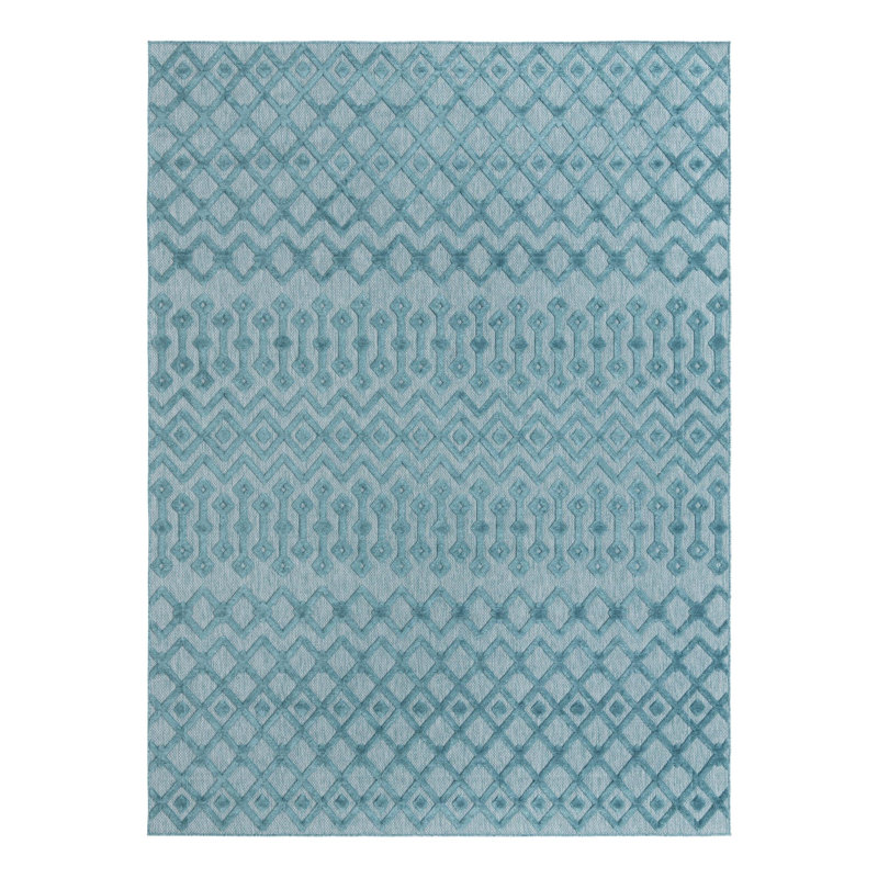 Hebb Geometric Indoor / Outdoor Rug, Rectangle 9' x 12'