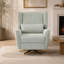 Fauteuil inclinable électrique pivotant, rembourré Boucle 360 ° avec base 5 étoiles - vert clair-235535700