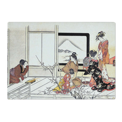 Tempered Glass Preparing Food by Kitagawa Utamaro Chopping Board