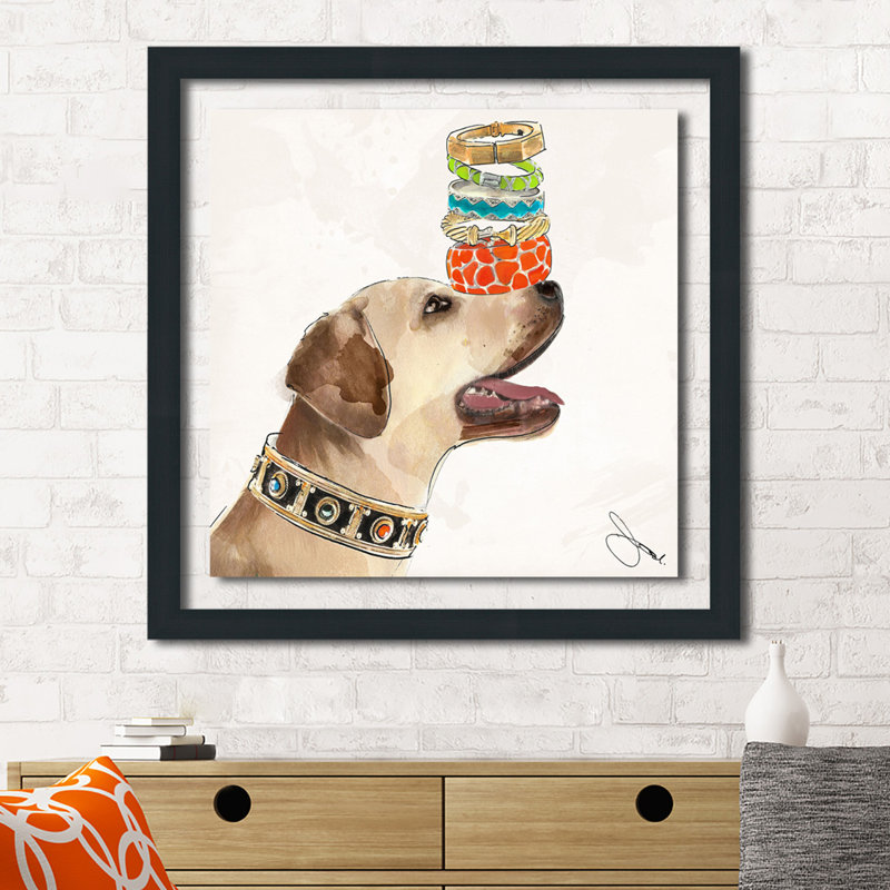 " Accessory Hound ", 31.5" H x 31.5" W x 1" D, Espresso Framed