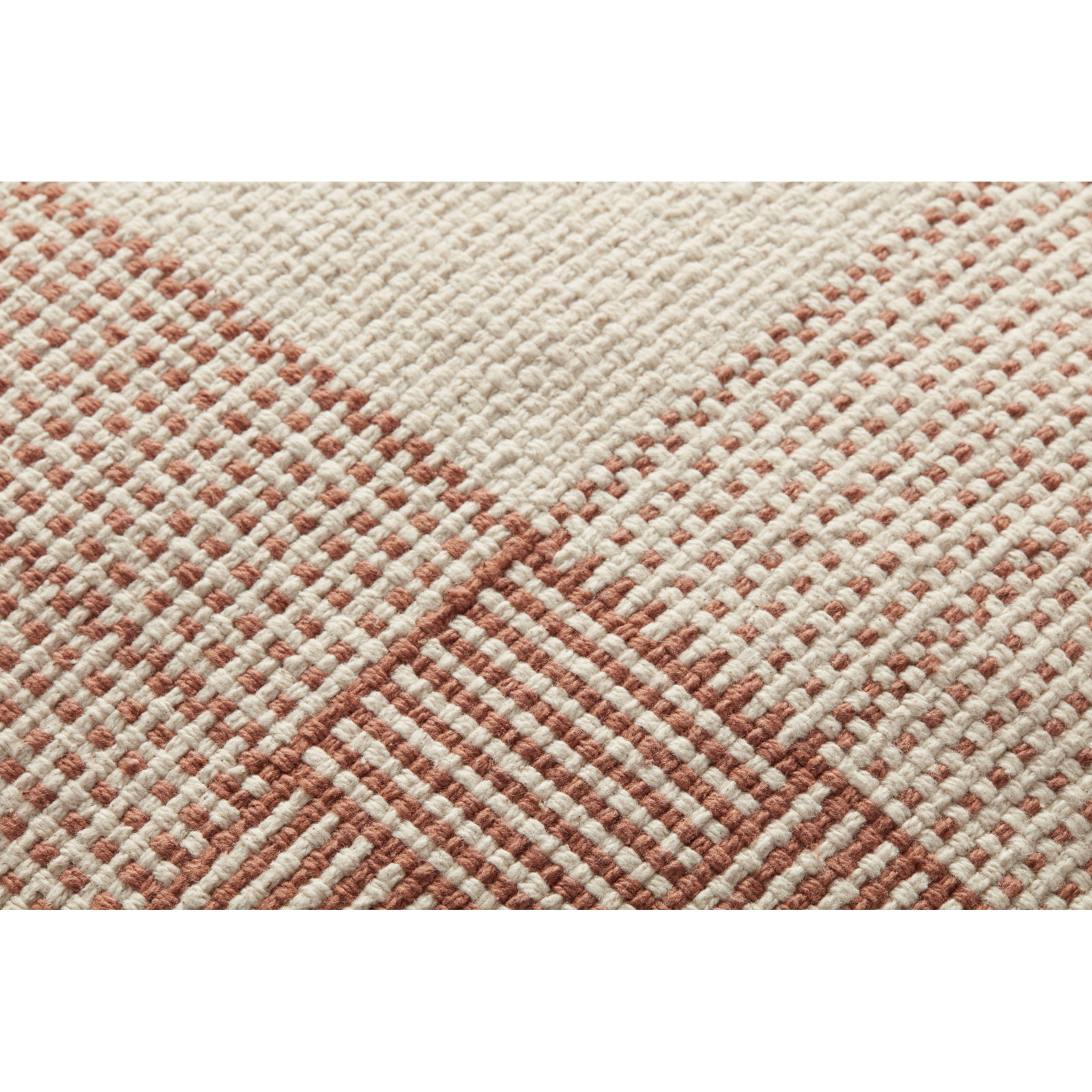 Magnolia Home x Loloi 22" x 22" Cotton Pillow Cover, Cream/Terracotta, Down