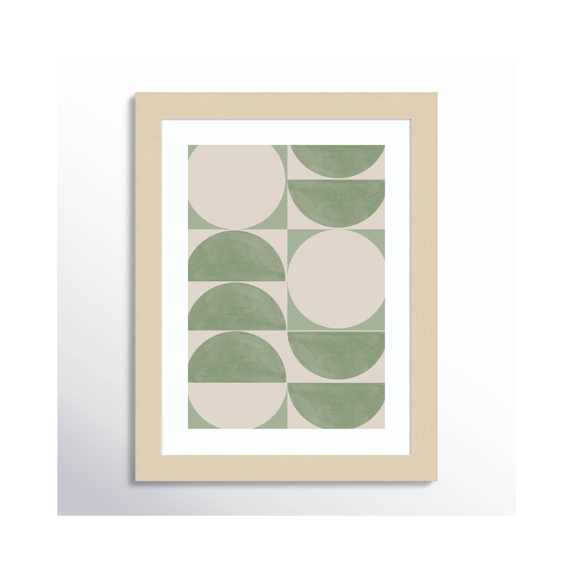 Mid Century Modern 01 by The MIUUS STUDIO Wood Framed Wall Art Print, Brown, 13" H x 10" W