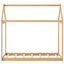 Lit simple en bois de pin