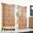 Black Rustic Spoke Wheel Design Single Track Bypass Three Door Hardware Kit-80810870
