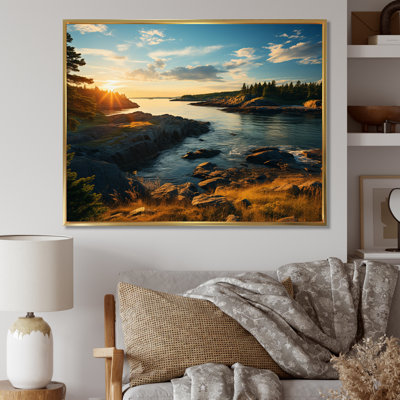 " Yellow Gblue Maine Landscape "