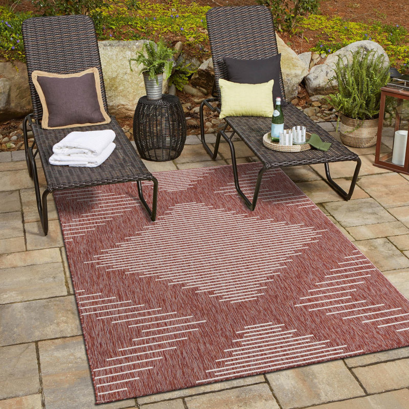 Tapis d'extérieur couleur iris brique, Rectangle 7 pi 10 po x 10 pi