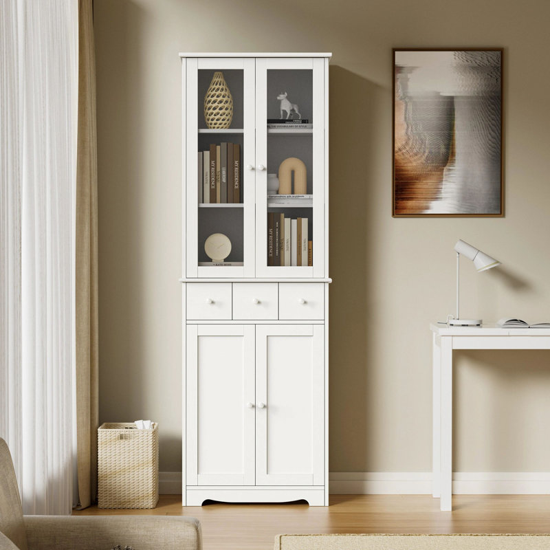 Armoire de salle à manger Shaundrelle, Blanc, Oui