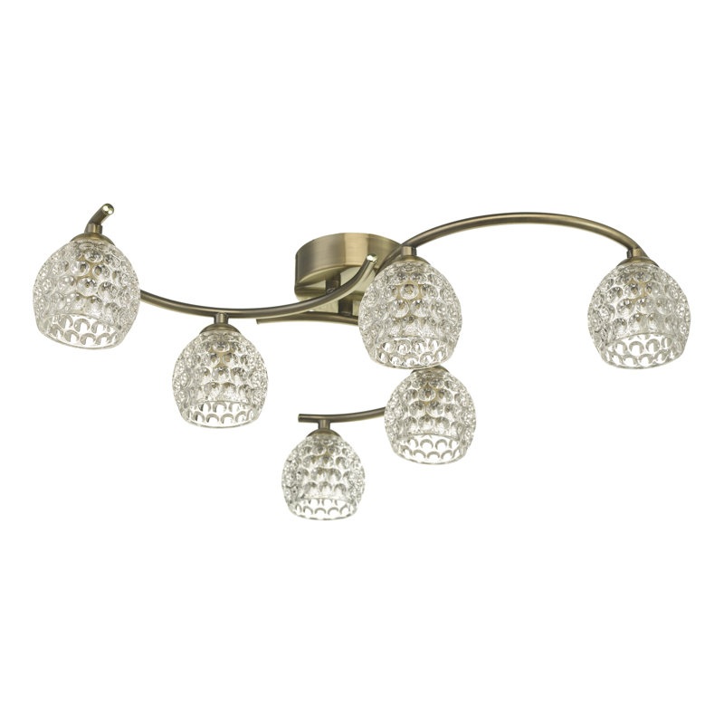 Osterman Semi Flush Mount, Antique Brass