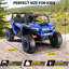 Voiture UTV 2 places Alex de 24 volts avec télécommande Alex, moteurs à piles de 400 W, conception XXL, volants, facile à assembler, tableau de bord / DEL / klaxon / Bluetooth-125768667