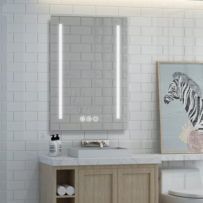 Miroir de salle de bain éclairé glam Haru